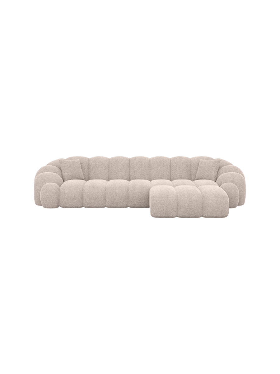 
4-Sitzer Design Ecksofa „Solea“ mit Strukturstoff-Bezug - Strukturstoff Anthrazit / Eckteil links