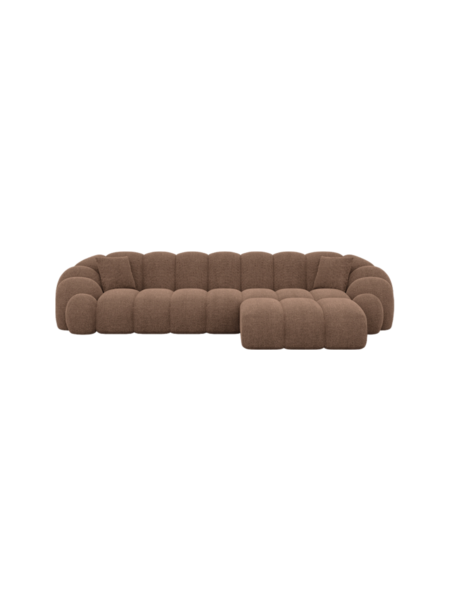 
4-Sitzer Design Ecksofa „Solea“ mit Strukturstoff-Bezug - Strukturstoff Anthrazit / Eckteil links