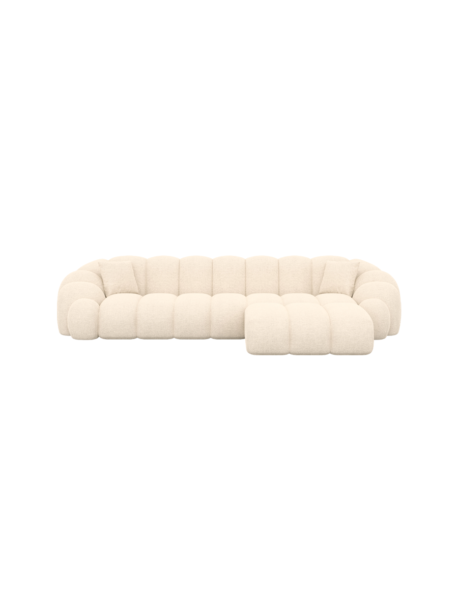 
4-Sitzer Design Ecksofa „Solea“ mit Strukturstoff-Bezug - Strukturstoff Anthrazit / Eckteil links
