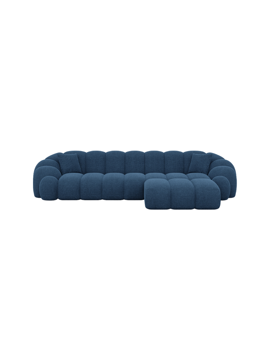 
4-Sitzer Design Ecksofa „Solea“ mit Strukturstoff-Bezug - Strukturstoff Anthrazit / Eckteil links