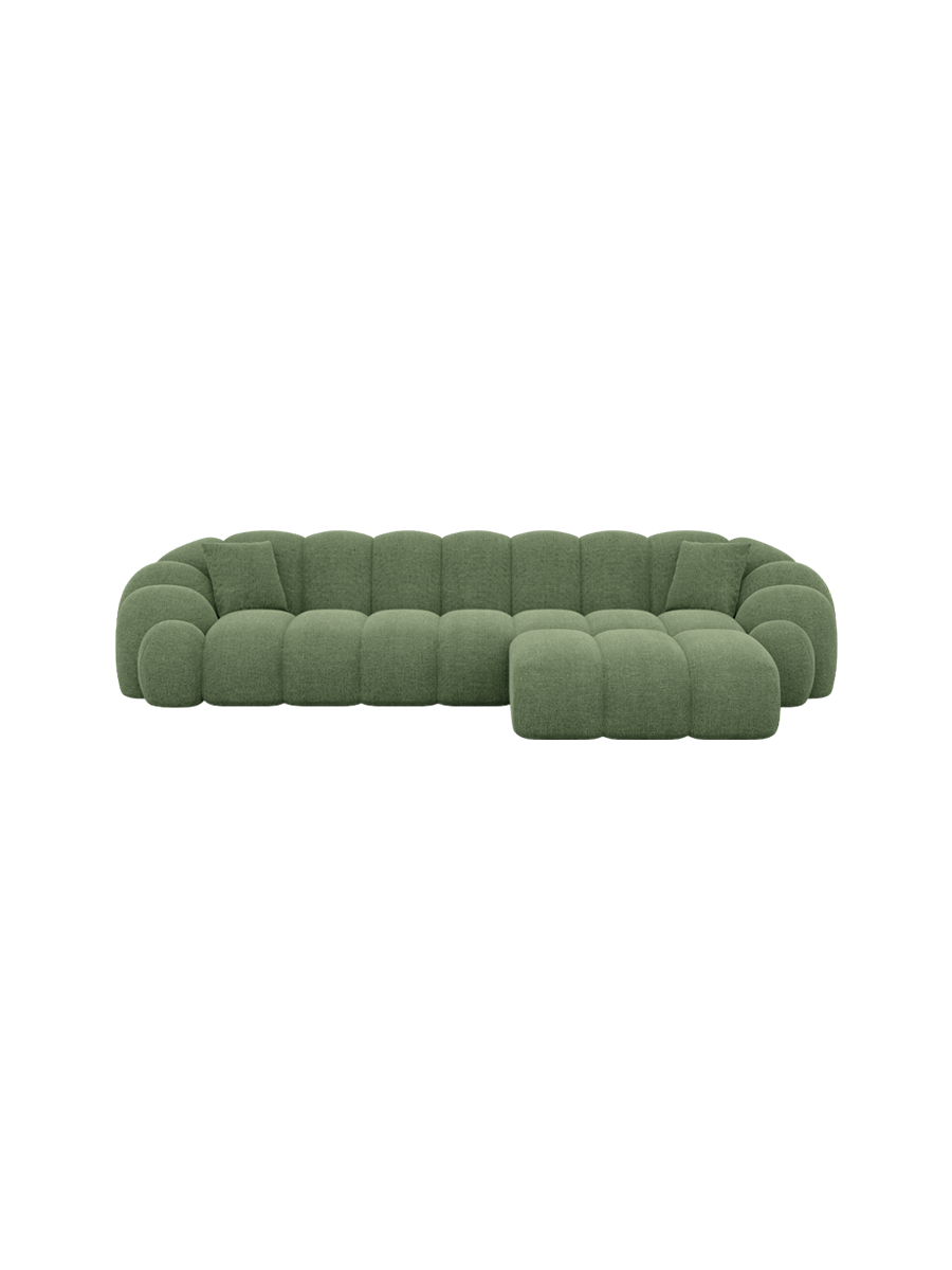 
4-Sitzer Design Ecksofa „Solea“ mit Strukturstoff-Bezug - Strukturstoff Anthrazit / Eckteil links