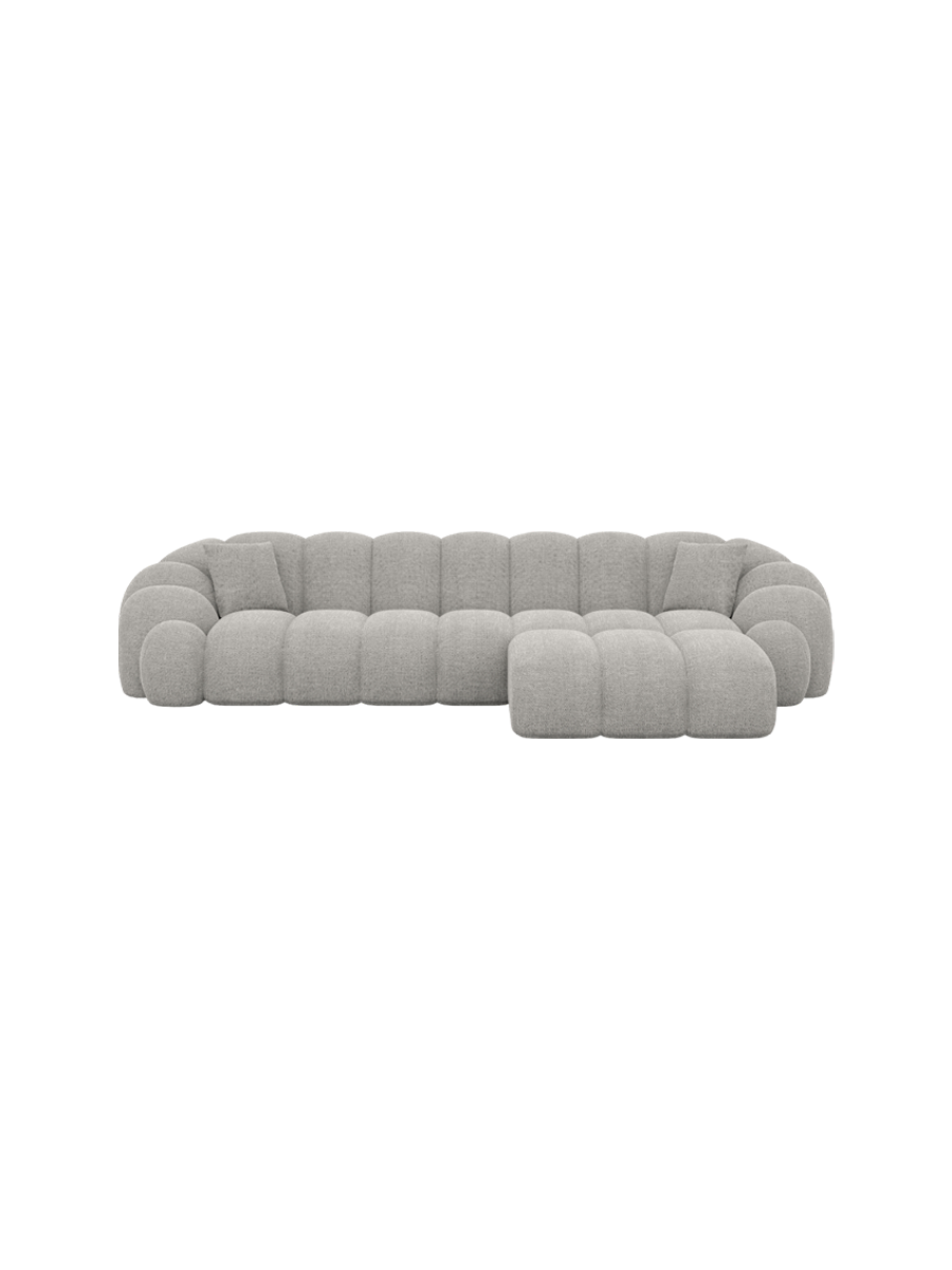
4-Sitzer Design Ecksofa „Solea“ mit Strukturstoff-Bezug - Strukturstoff Anthrazit / Eckteil links