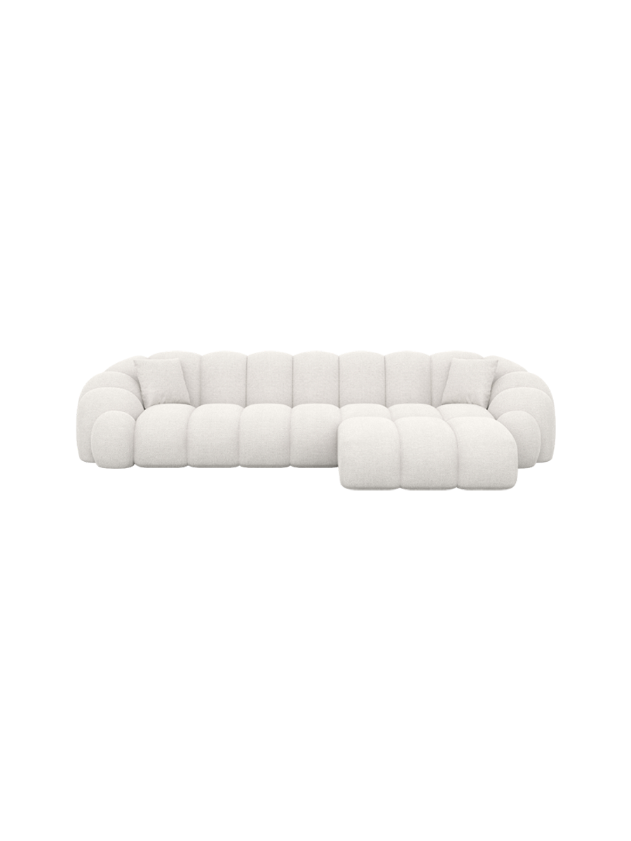 
4-Sitzer Design Ecksofa „Solea“ mit Strukturstoff-Bezug - Strukturstoff Anthrazit / Eckteil links
