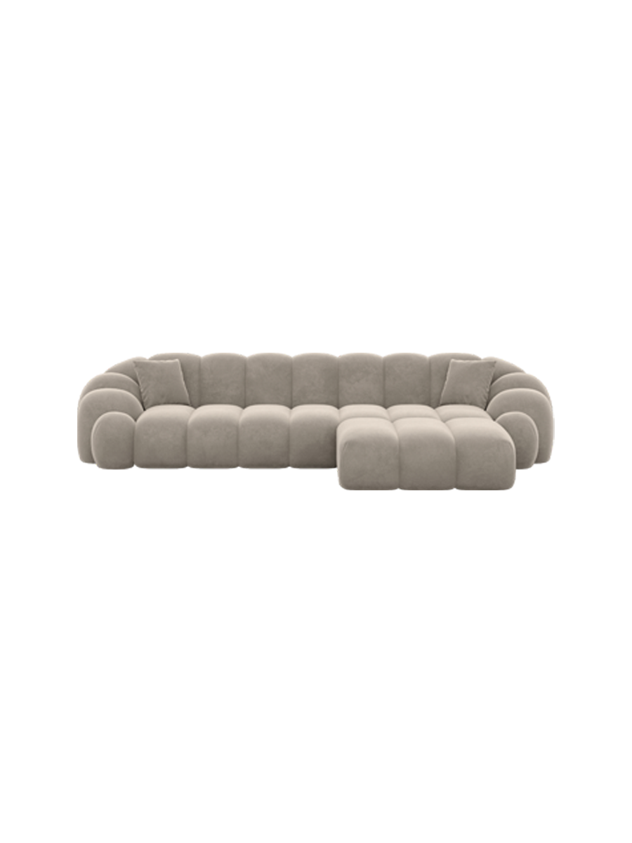 
4-Sitzer Design Ecksofa „Solea“ mit Samtbezug - Samtbezug Königsblau / Eckteil links