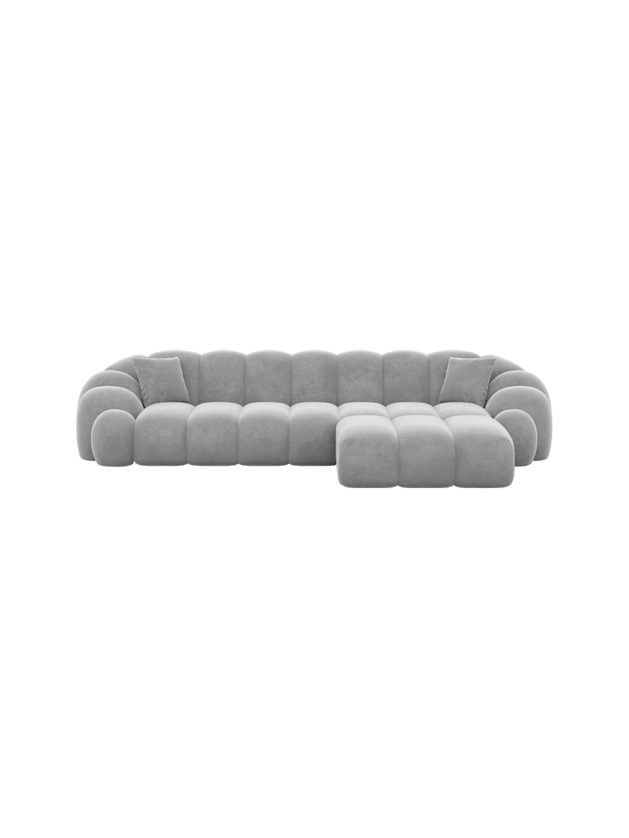 
4-Sitzer Design Ecksofa „Solea“ mit Samtbezug - Samtbezug Königsblau / Eckteil links