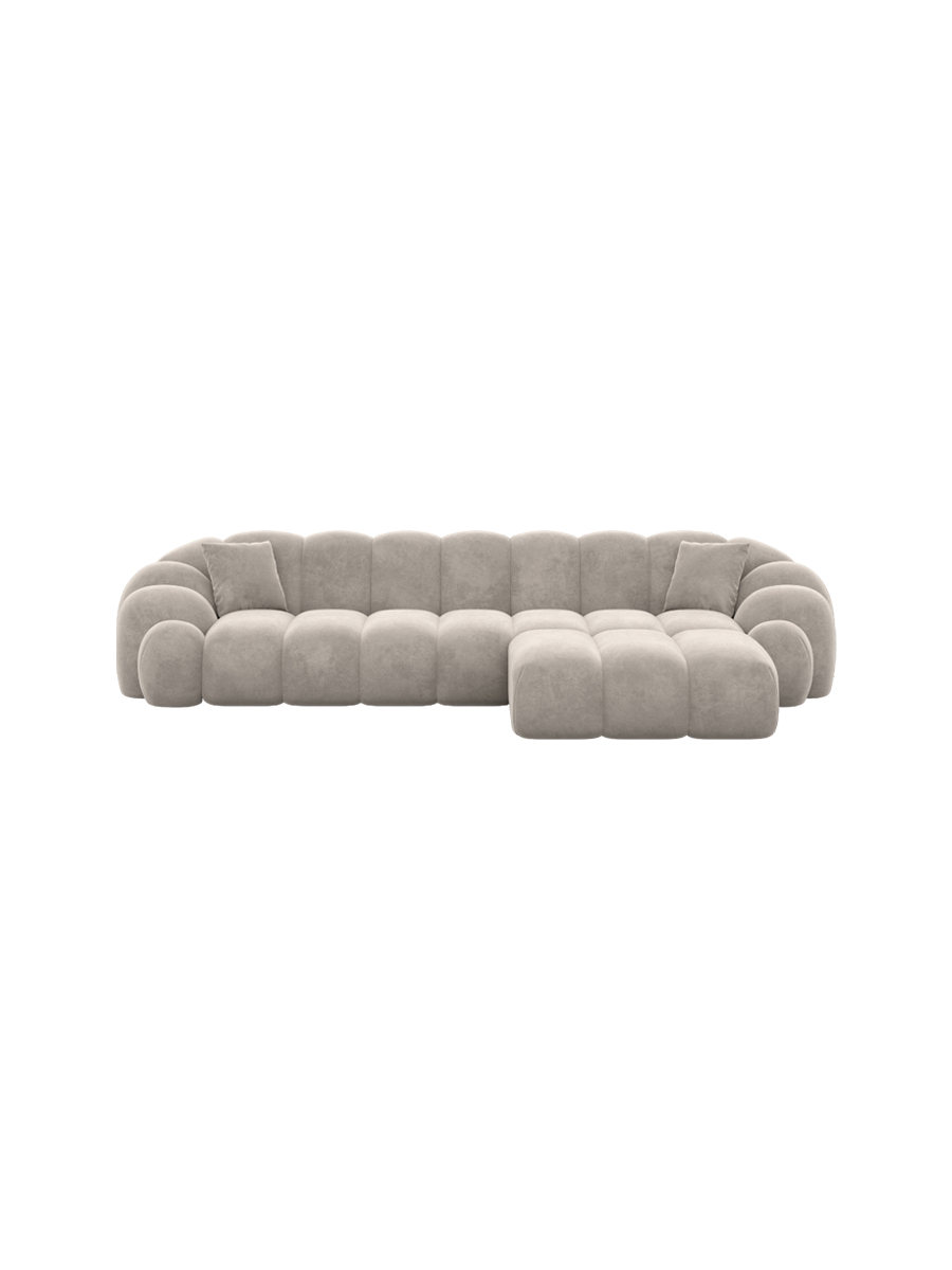 
4-Sitzer Design Ecksofa „Solea“ mit Samtbezug - Samtbezug Königsblau / Eckteil links