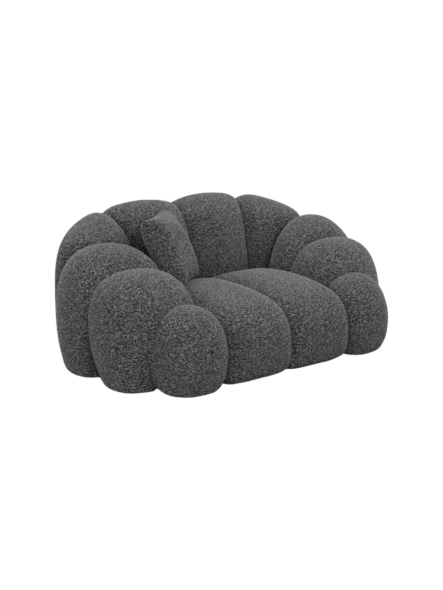 
Design Loungesessel „Solea“ mit Bouclé-Bezug - Bouclé Graphit