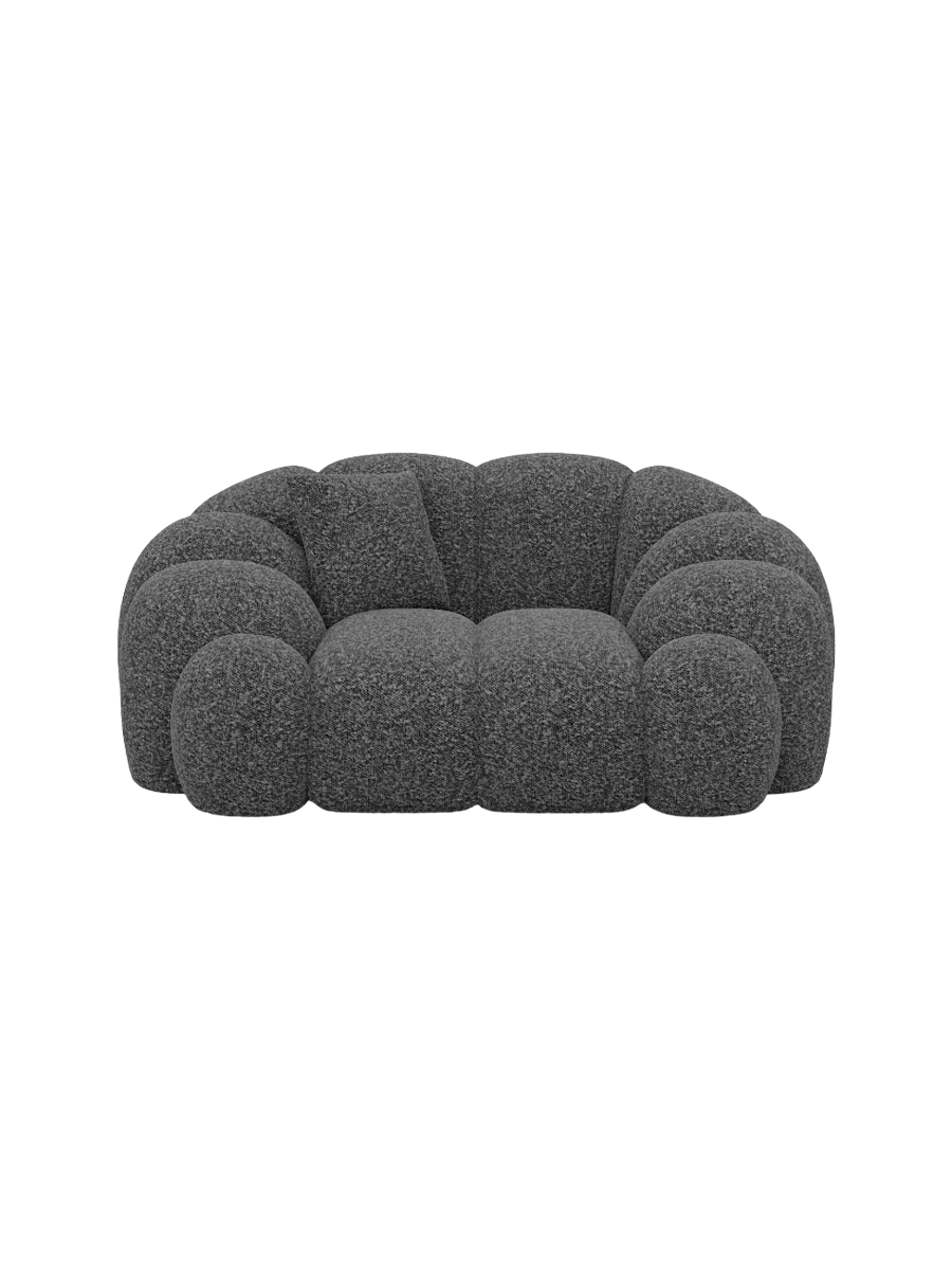 
Design Loungesessel „Solea“ mit Bouclé-Bezug - Bouclé Graphit