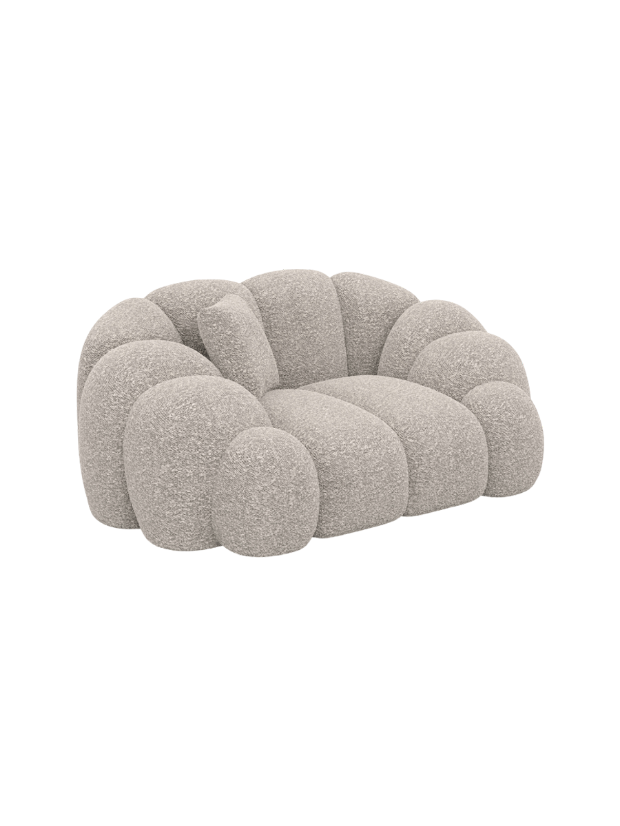 
Design Loungesessel „Solea“ mit Bouclé-Bezug - Bouclé Graphit