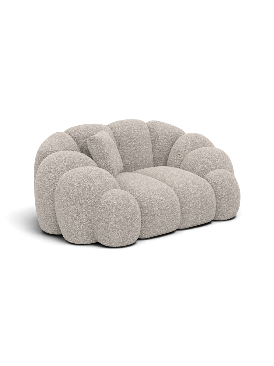 
Designer lounge chair “Solea” with bouclé upholstery - Bouclé Toffee