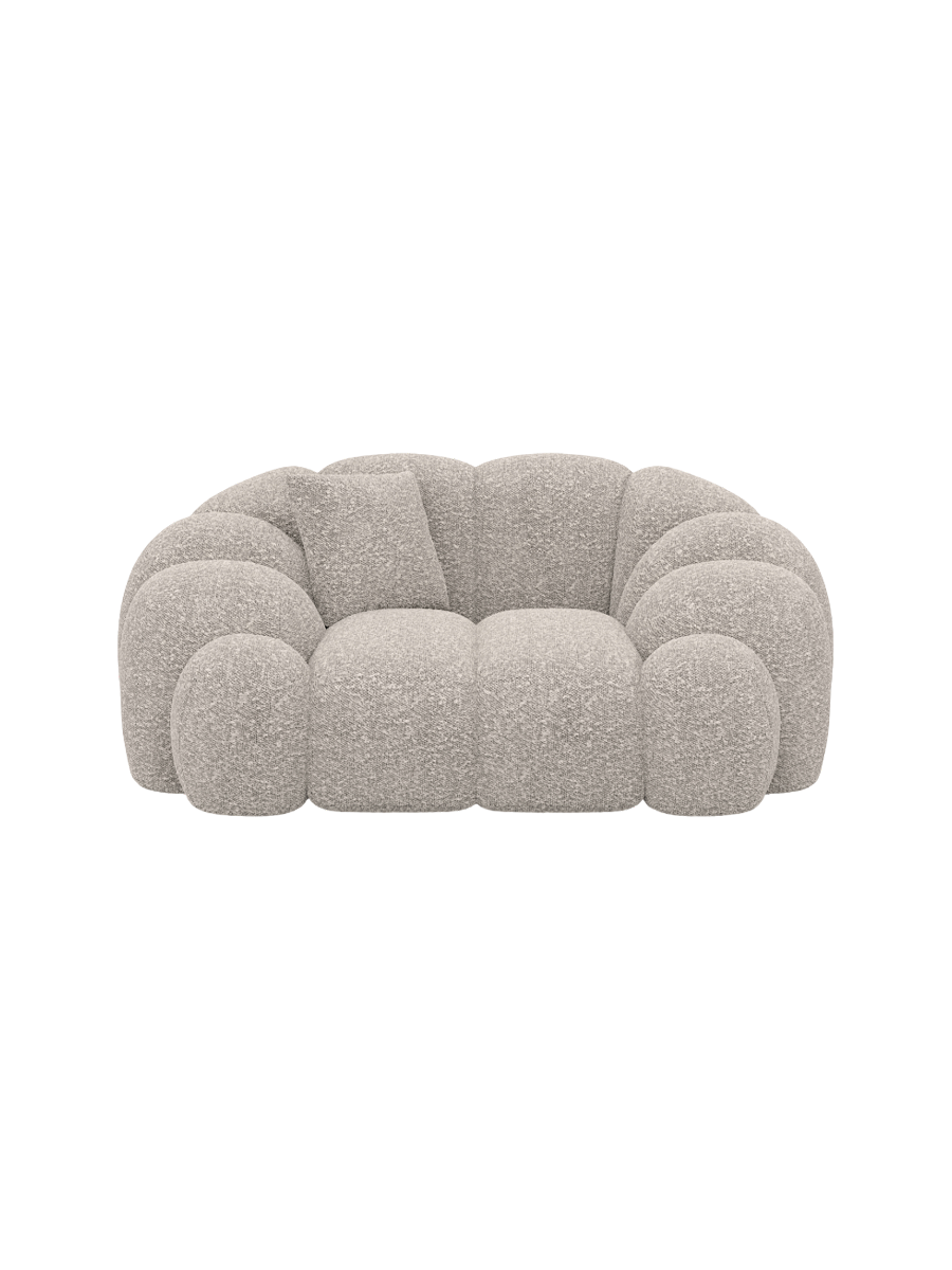 
Designer lounge chair “Solea” with bouclé upholstery - Bouclé Toffee