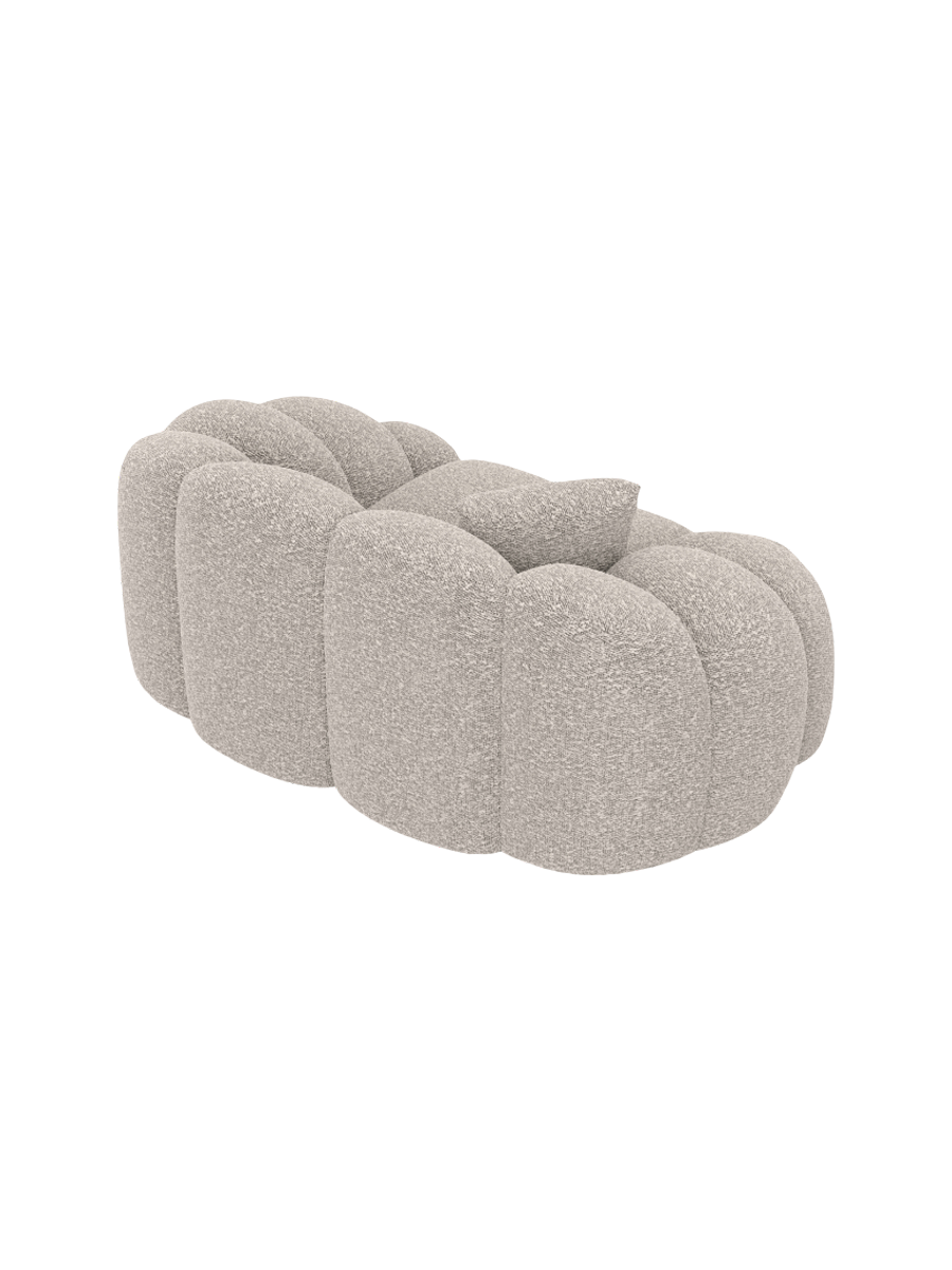 
Designer lounge chair “Solea” with bouclé upholstery - Bouclé Toffee