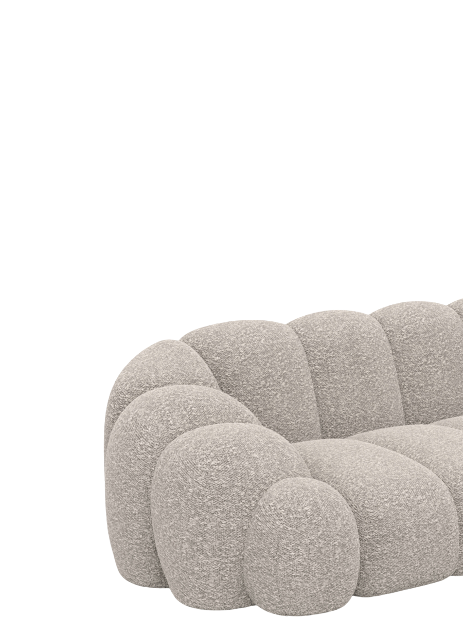 
Designer lounge chair “Solea” with bouclé upholstery - Bouclé Toffee