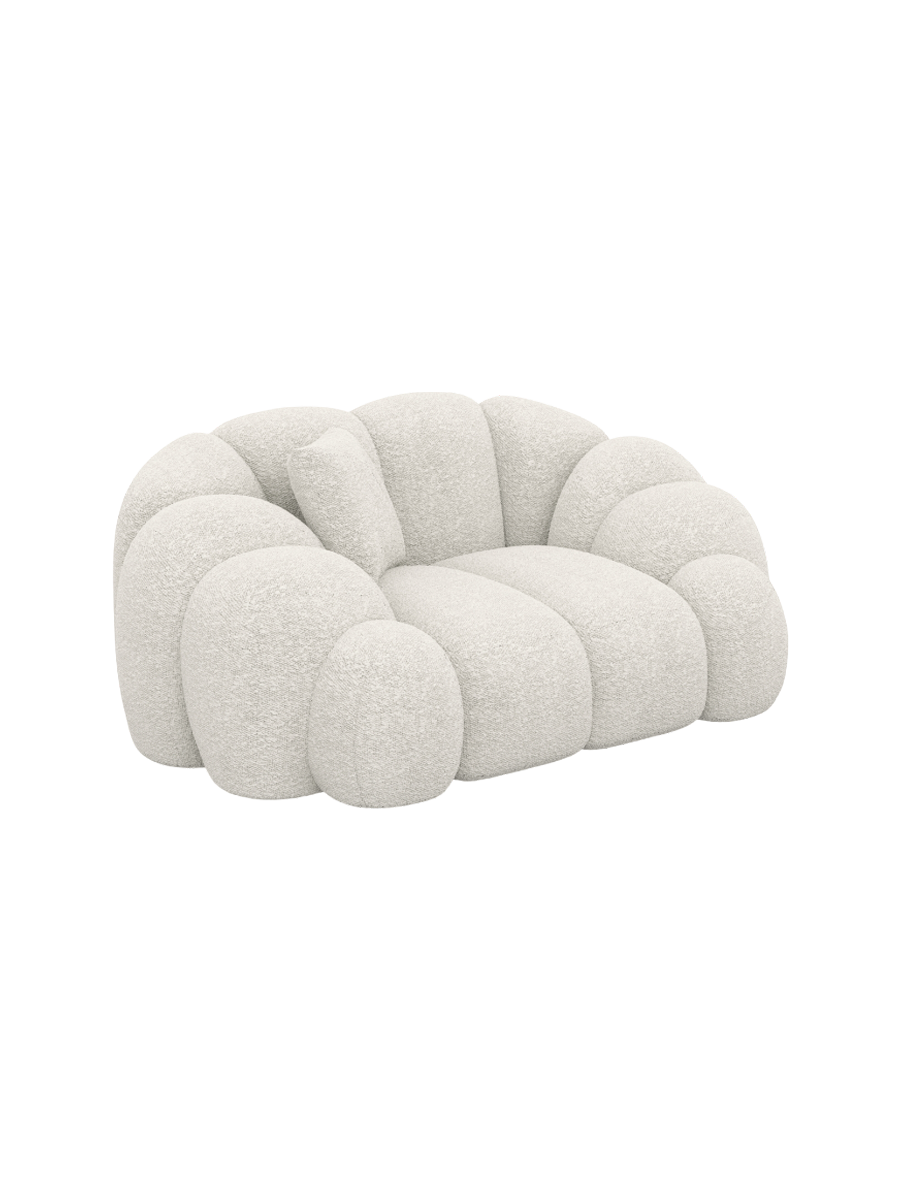 
Design Loungesessel „Solea“ mit Bouclé-Bezug - Bouclé Graphit