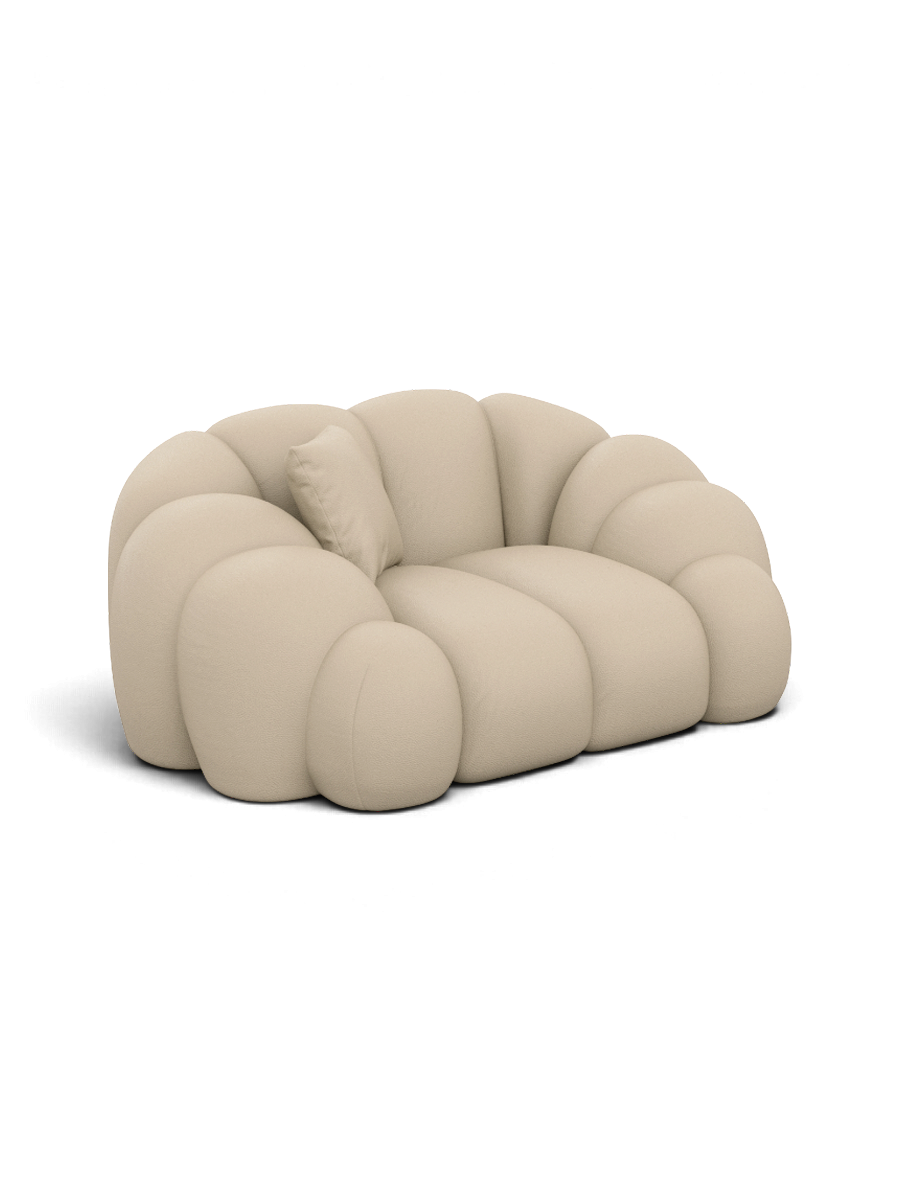 
Design Echtleder Loungesessel „Solea“ - Echtleder Beige