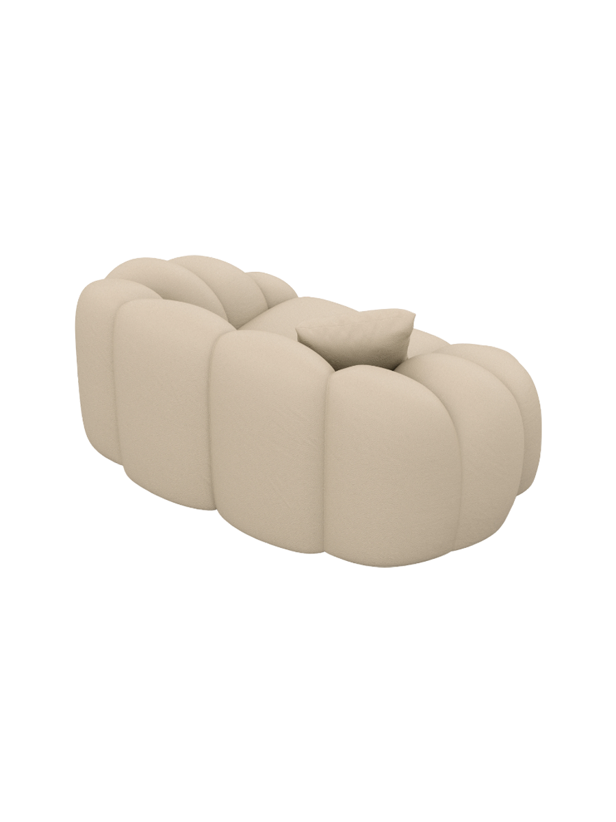 
Design Echtleder Loungesessel „Solea“ - Echtleder Beige