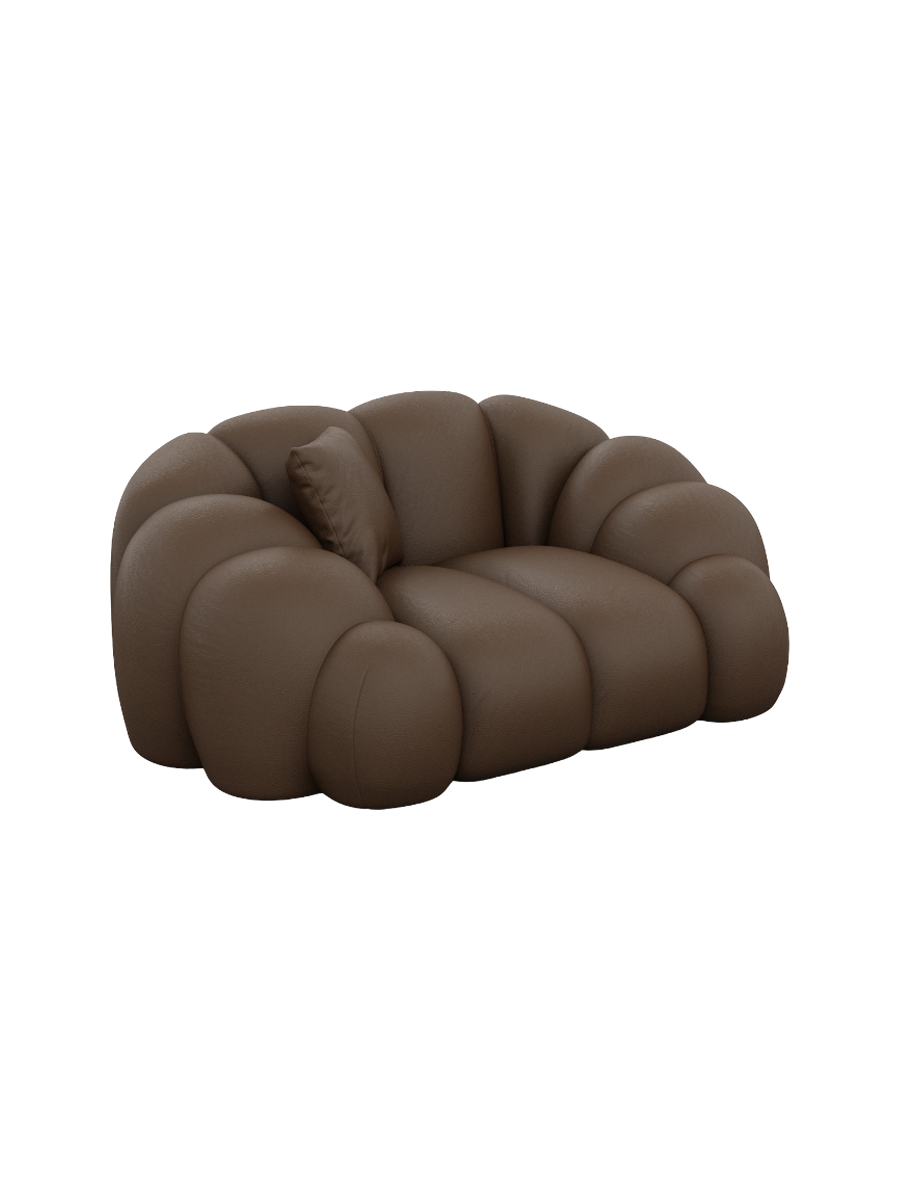 
Design Echtleder Loungesessel „Solea“ - Echtleder Beige
