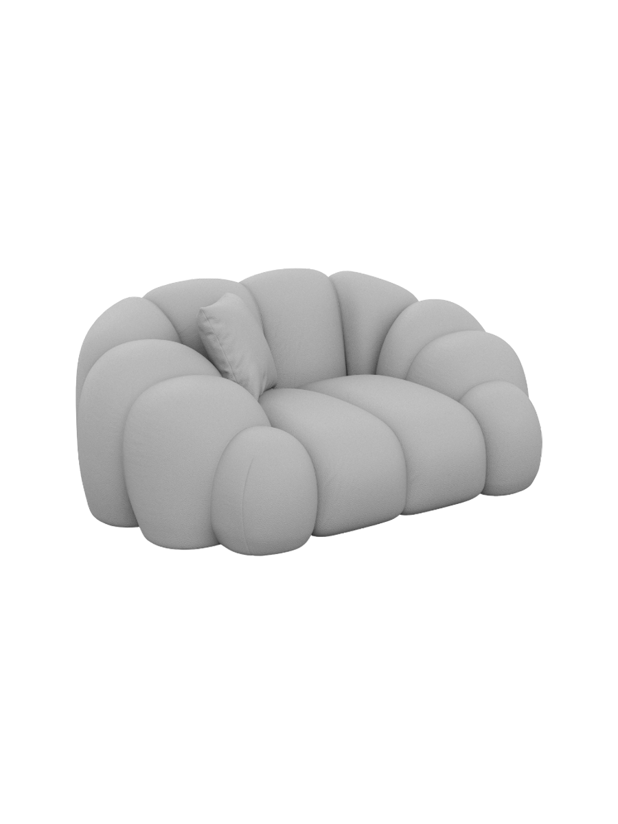 
Design Echtleder Loungesessel „Solea“ - Echtleder Beige
