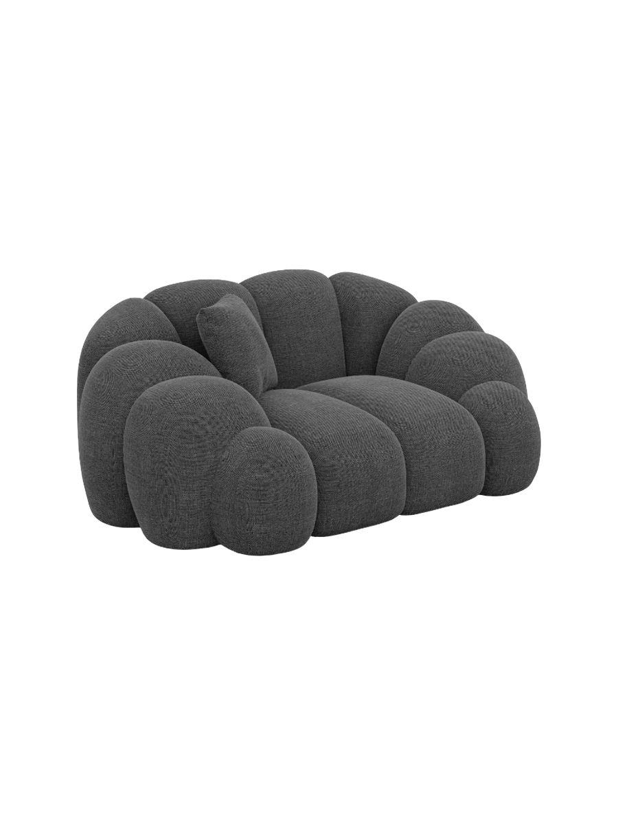 
Design Loungesessel „Solea“ mit Strukturstoff-Bezug - Strukturstoff Anthrazit