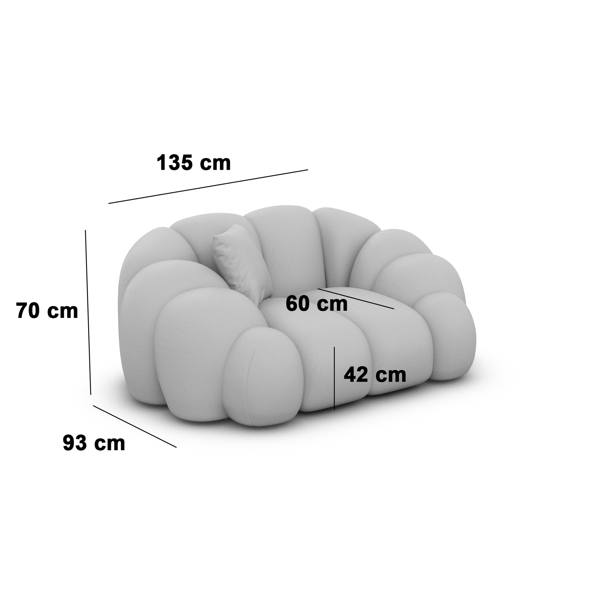 
Design Loungesessel „Solea“ mit Strukturstoff-Bezug - Strukturstoff Anthrazit