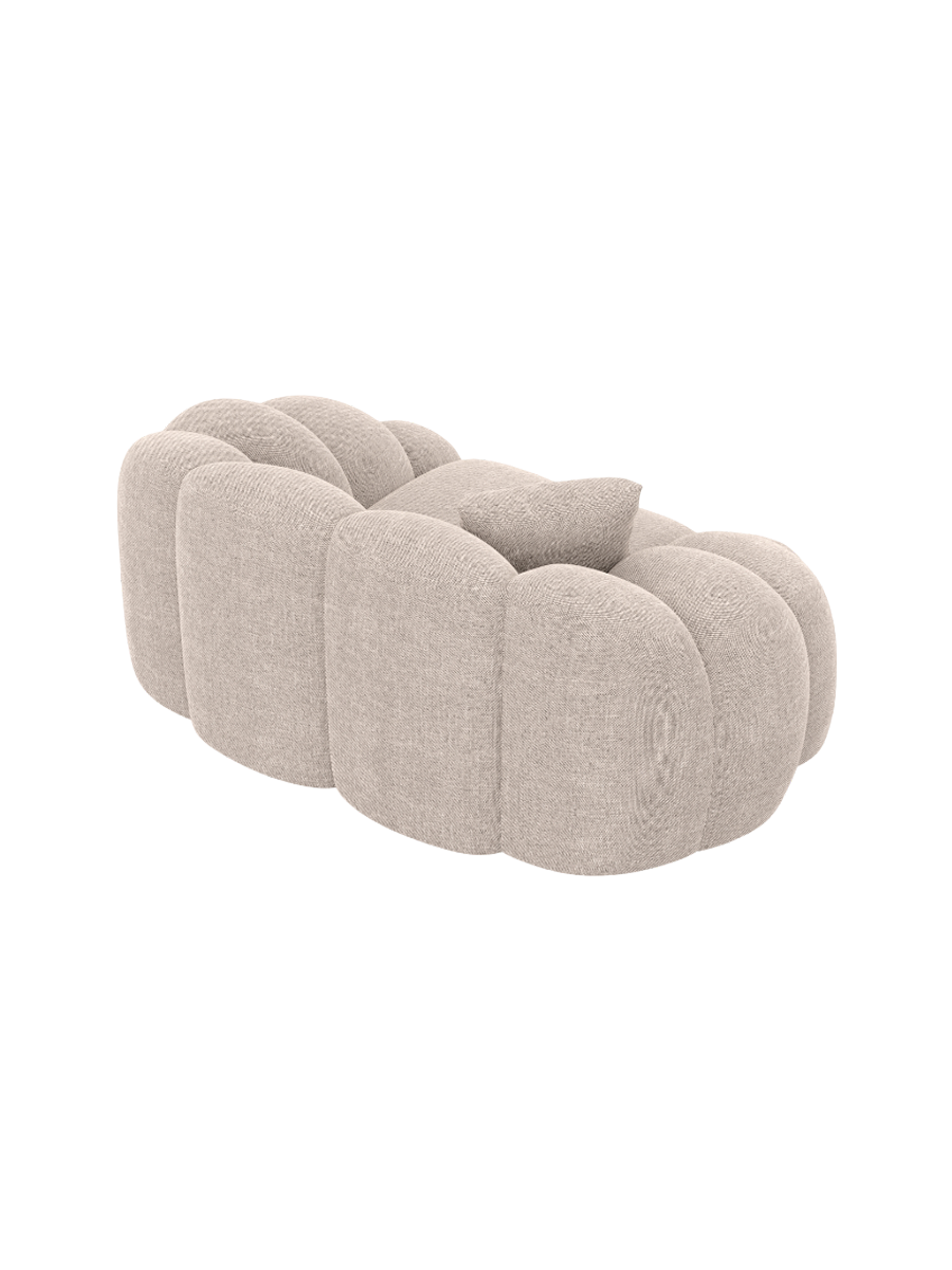 
Designer lounge chair “Solea” with textured fabric upholstery - Textured fabric Beige