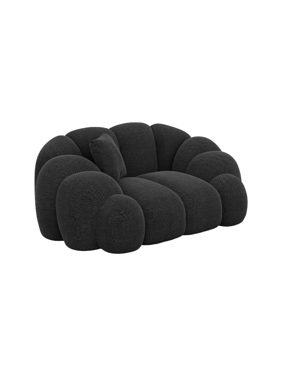 
Design Loungesessel „Solea“ mit Strukturstoff-Bezug - Strukturstoff Anthrazit