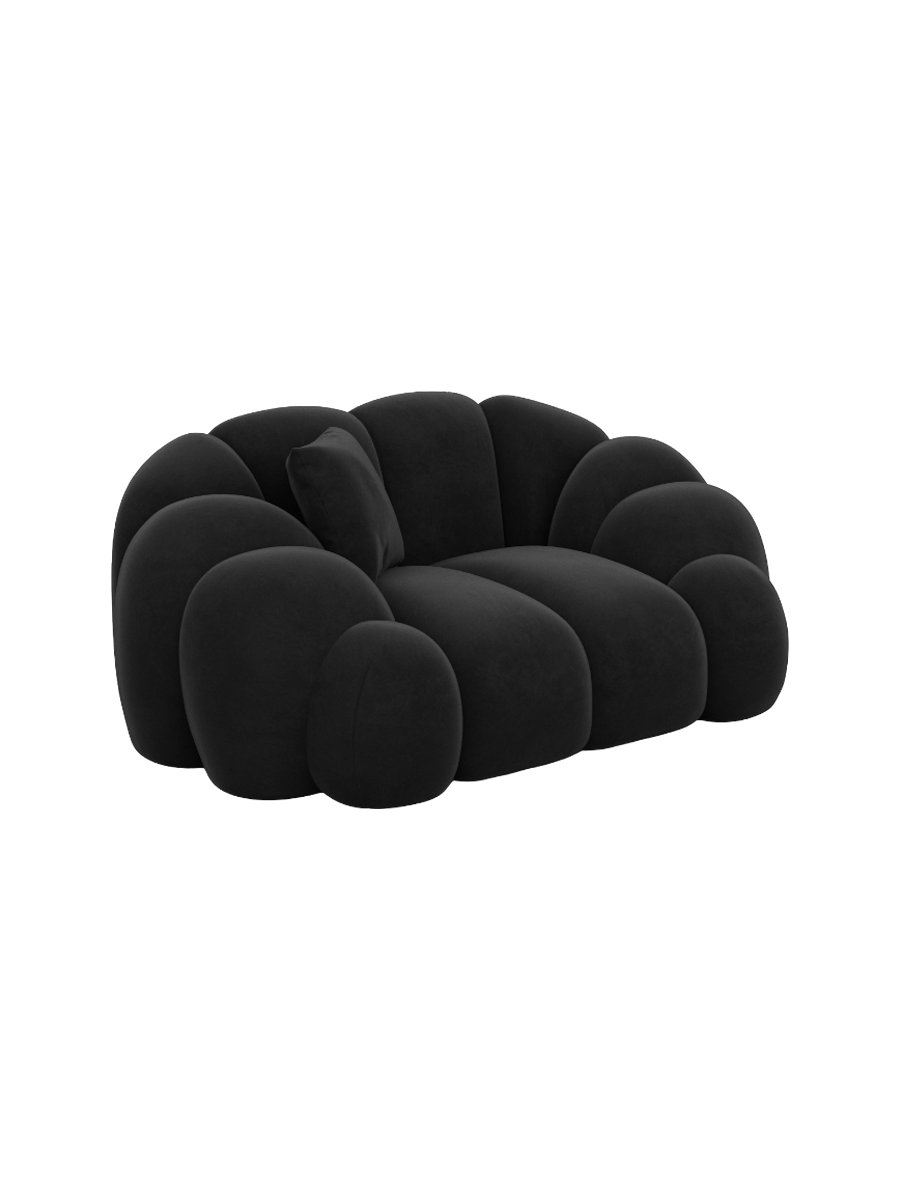 
Design Loungesessel „Solea“ mit Samtbezug - Samtbezug Königsblau