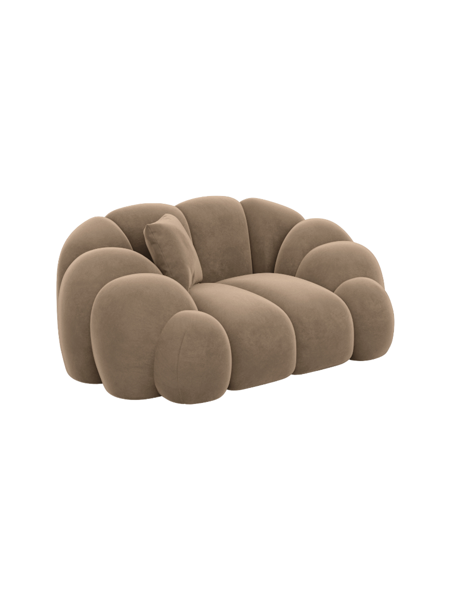 
Design Loungesessel „Solea“ mit Samtbezug - Samtbezug Königsblau