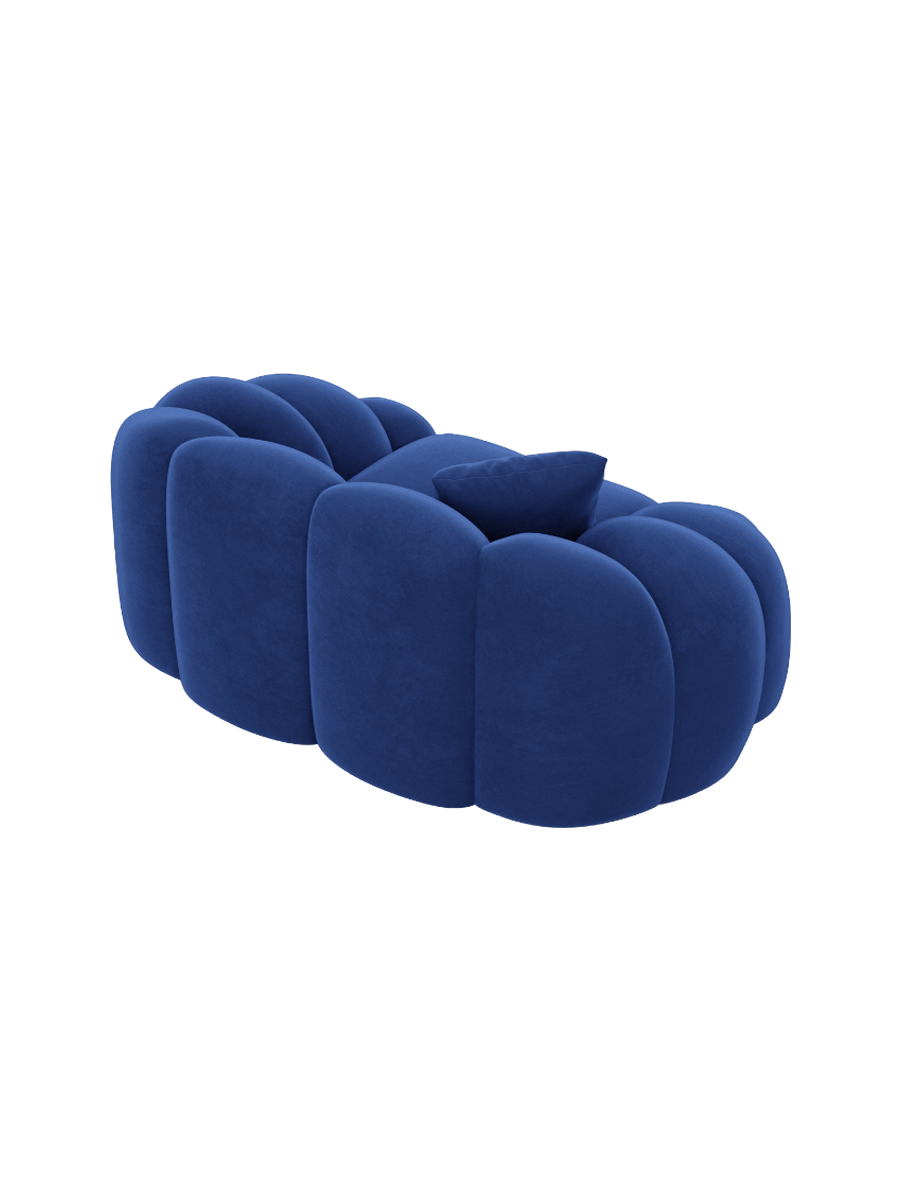 
Design Loungesessel „Solea“ mit Samtbezug - Samtbezug Königsblau