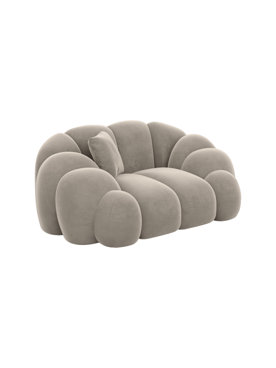 
Design Loungesessel „Solea“ mit Samtbezug - Samtbezug Königsblau