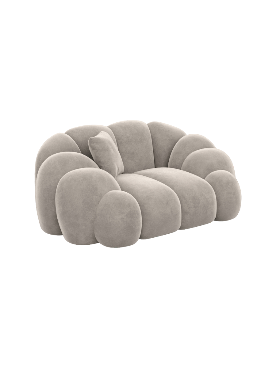 
Design Loungesessel „Solea“ mit Samtbezug - Samtbezug Königsblau