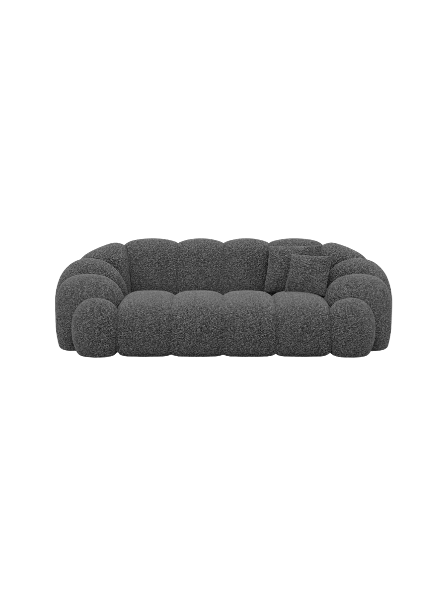 
2-Sitzer Design Sofa „Solea“ mit Bouclé-Bezug - Bouclé Graphit