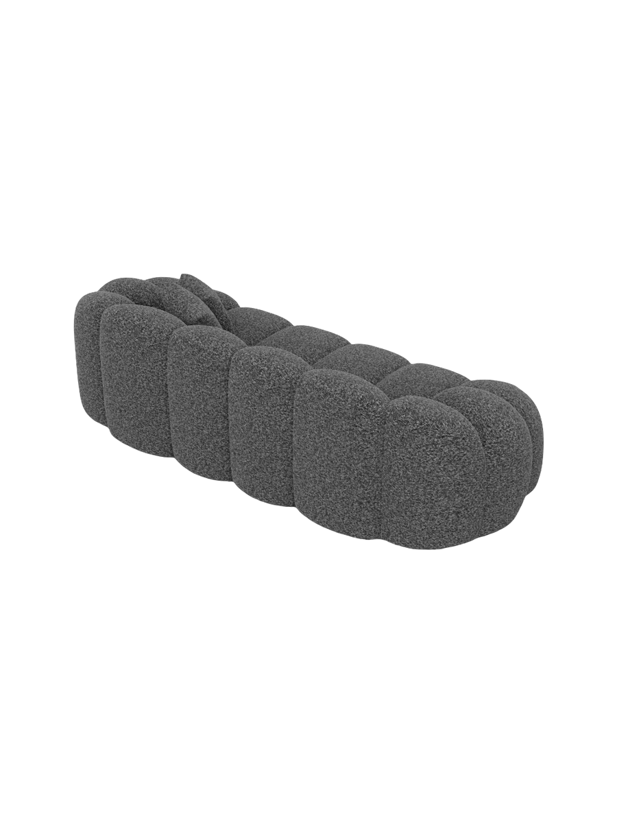 
2-Sitzer Design Sofa „Solea“ mit Bouclé-Bezug - Bouclé Graphit
