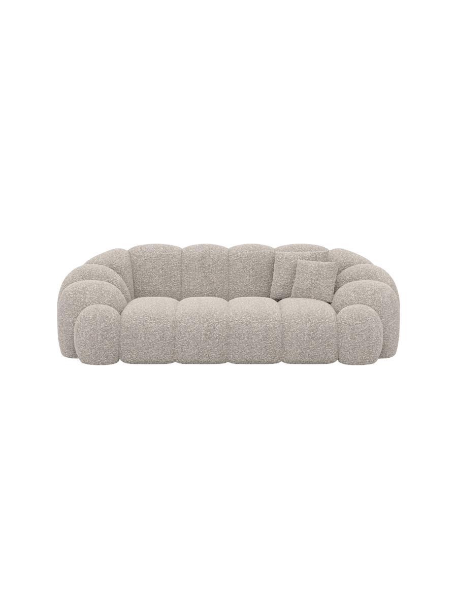 
2-Sitzer Design Sofa „Solea“ mit Bouclé-Bezug - Bouclé Graphit