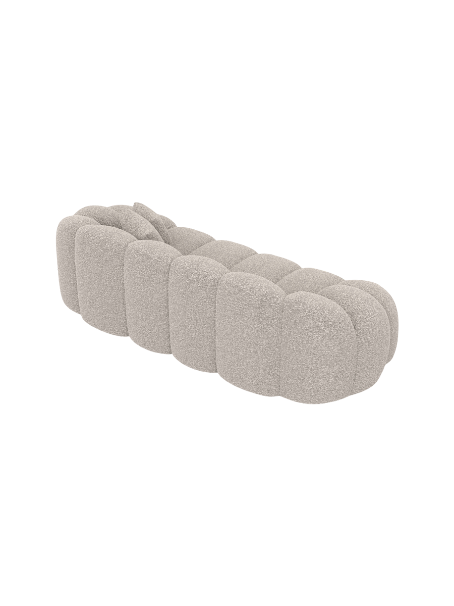 
2-seater designer sofa “Solea” with bouclé upholstery - Bouclé Toffee