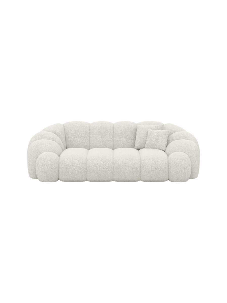 
2-Sitzer Design Sofa „Solea“ mit Bouclé-Bezug - Bouclé Graphit