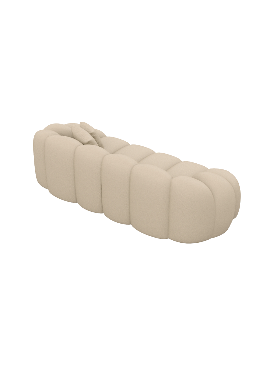 
2-Sitzer Design Echtleder Sofa „Solea“ - Echtleder Beige