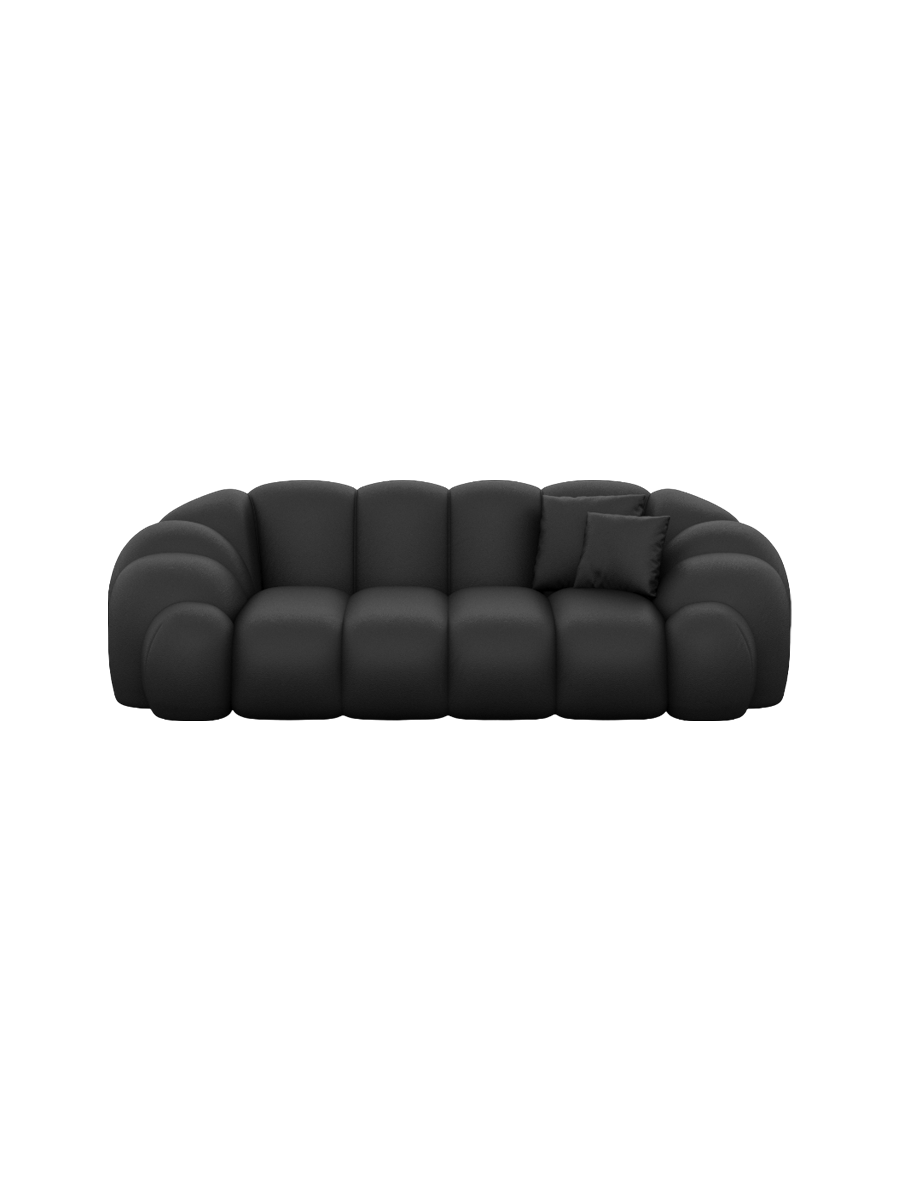 
2-Sitzer Design Echtleder Sofa „Solea“ - Echtleder Beige