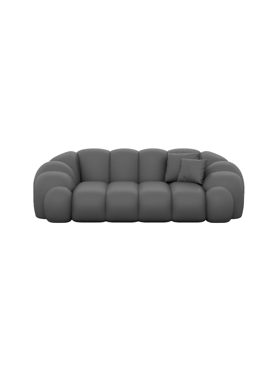 
2-Sitzer Design Echtleder Sofa „Solea“ - Echtleder Beige