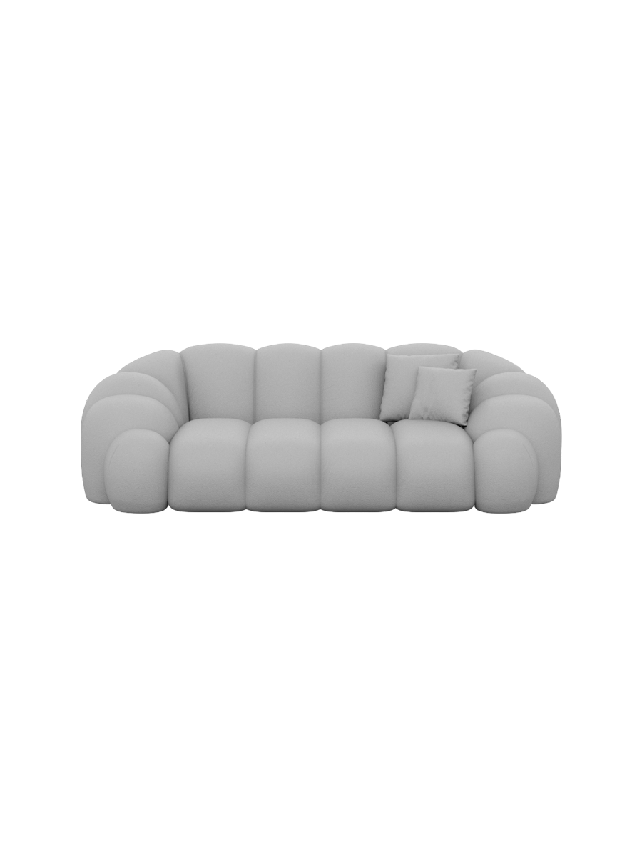 
2-Sitzer Design Echtleder Sofa „Solea“ - Echtleder Beige