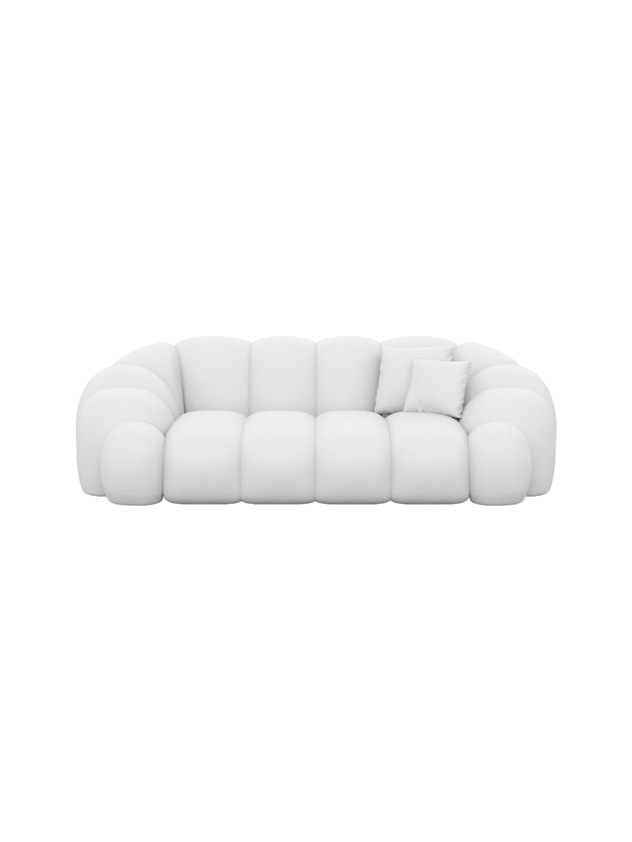 
2-Sitzer Design Echtleder Sofa „Solea“ - Echtleder Beige