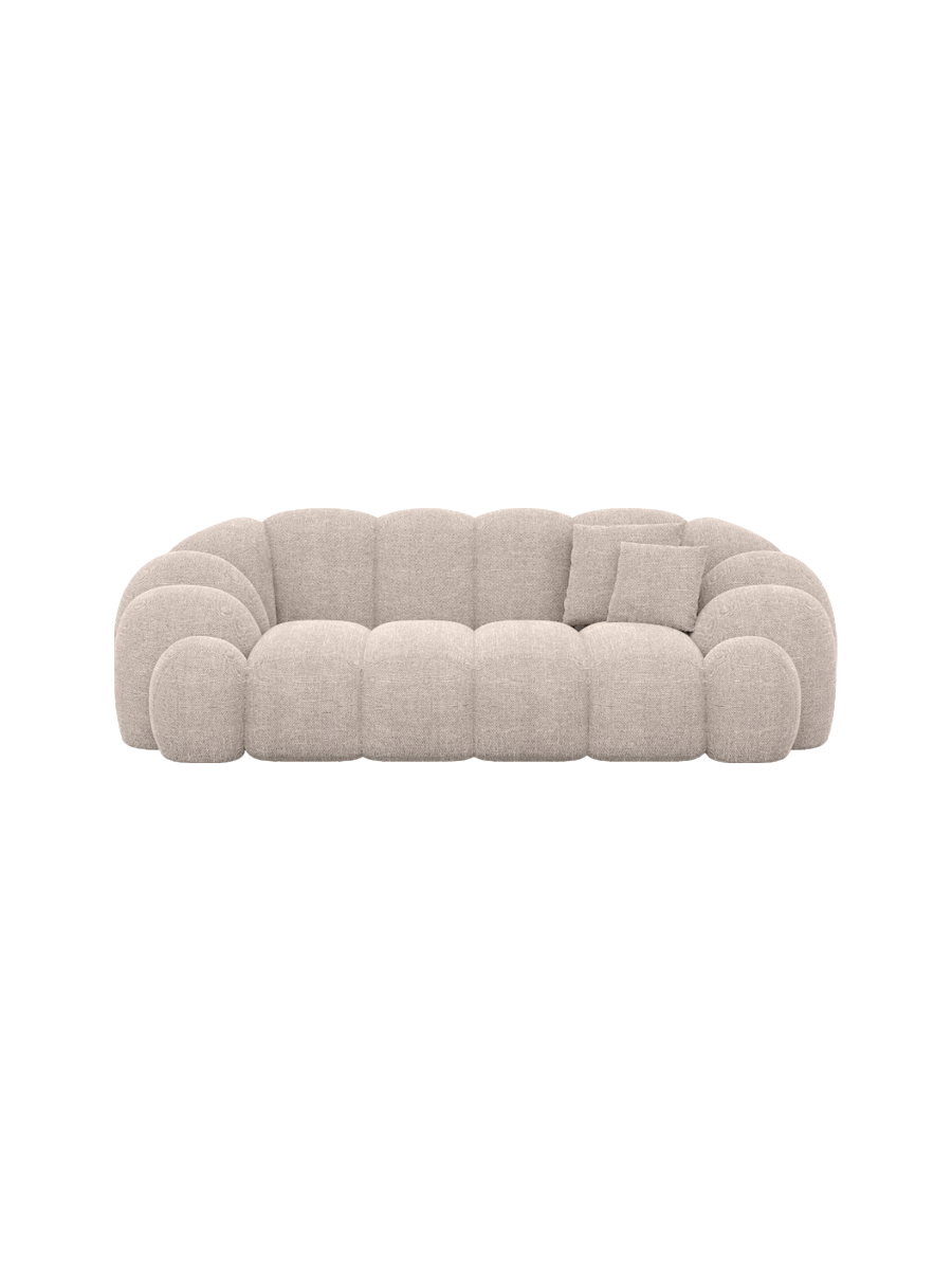 
2-Sitzer Design Sofa „Solea“ mit Strukturstoff-Bezug - Strukturstoff Anthrazit