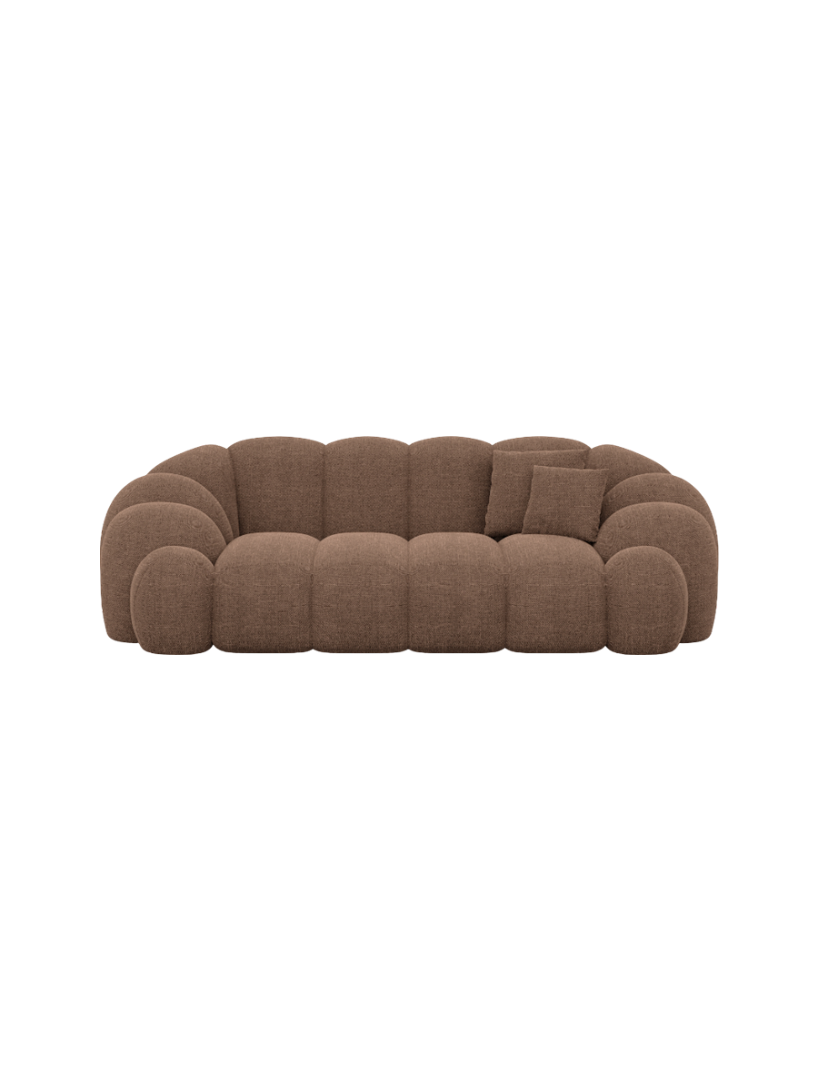 
2-Sitzer Design Sofa „Solea“ mit Strukturstoff-Bezug - Strukturstoff Anthrazit