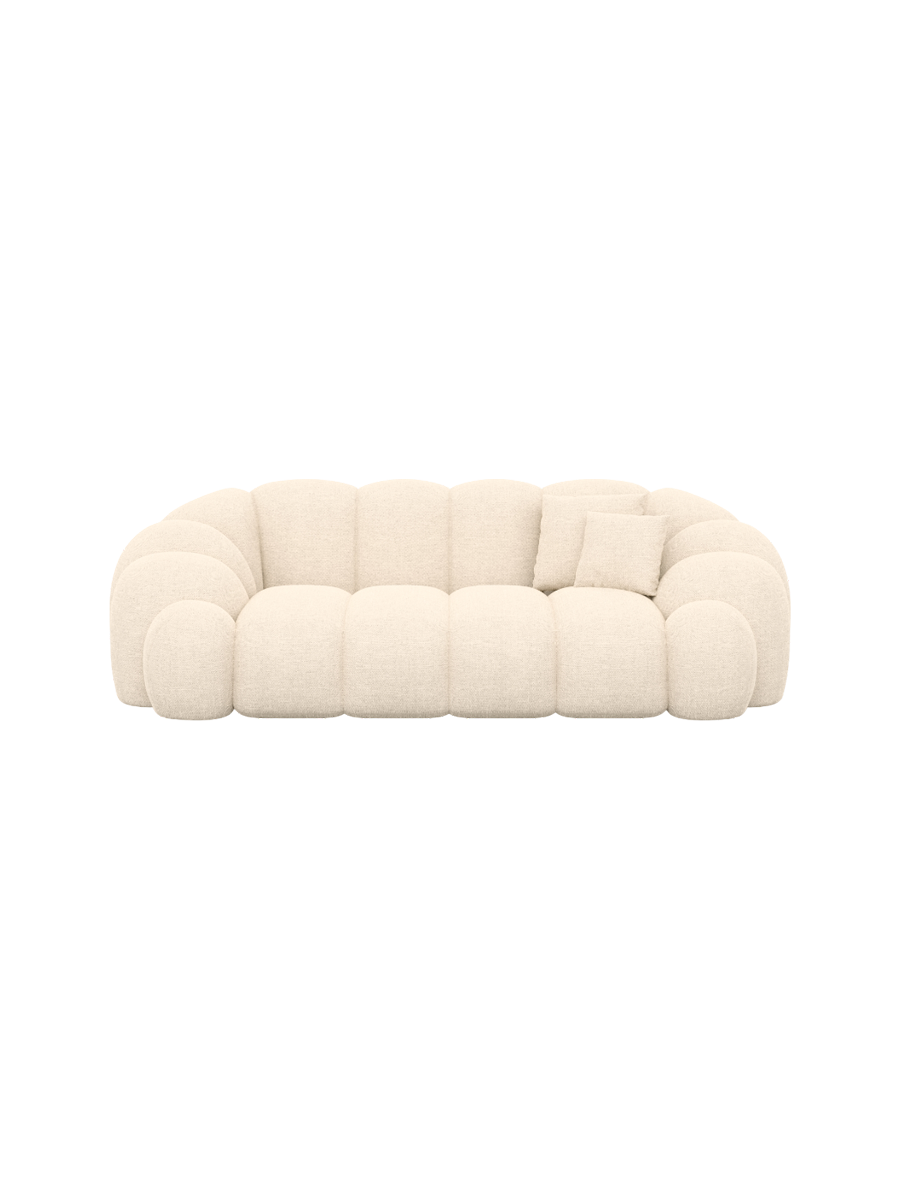 
2-Sitzer Design Sofa „Solea“ mit Strukturstoff-Bezug - Strukturstoff Anthrazit