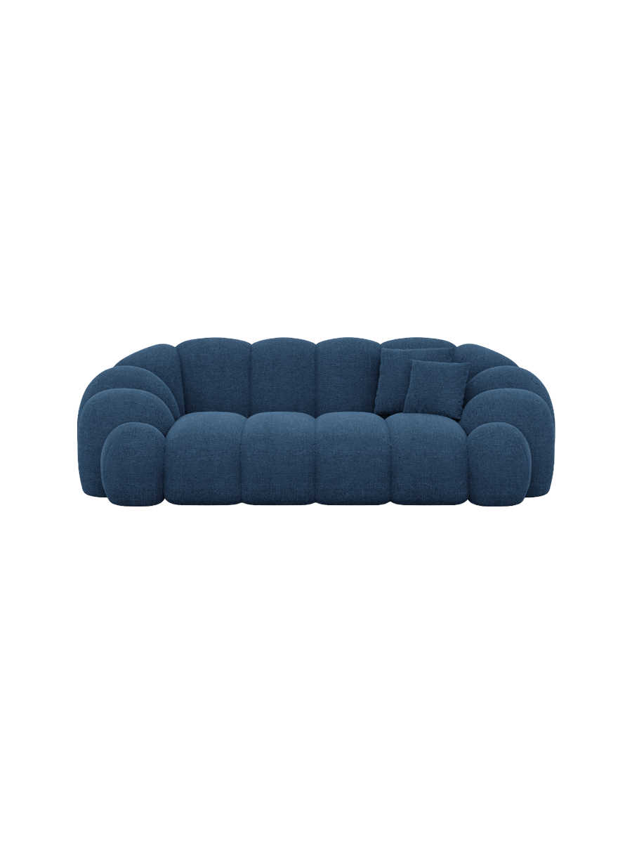 
2-Sitzer Design Sofa „Solea“ mit Strukturstoff-Bezug - Strukturstoff Anthrazit
