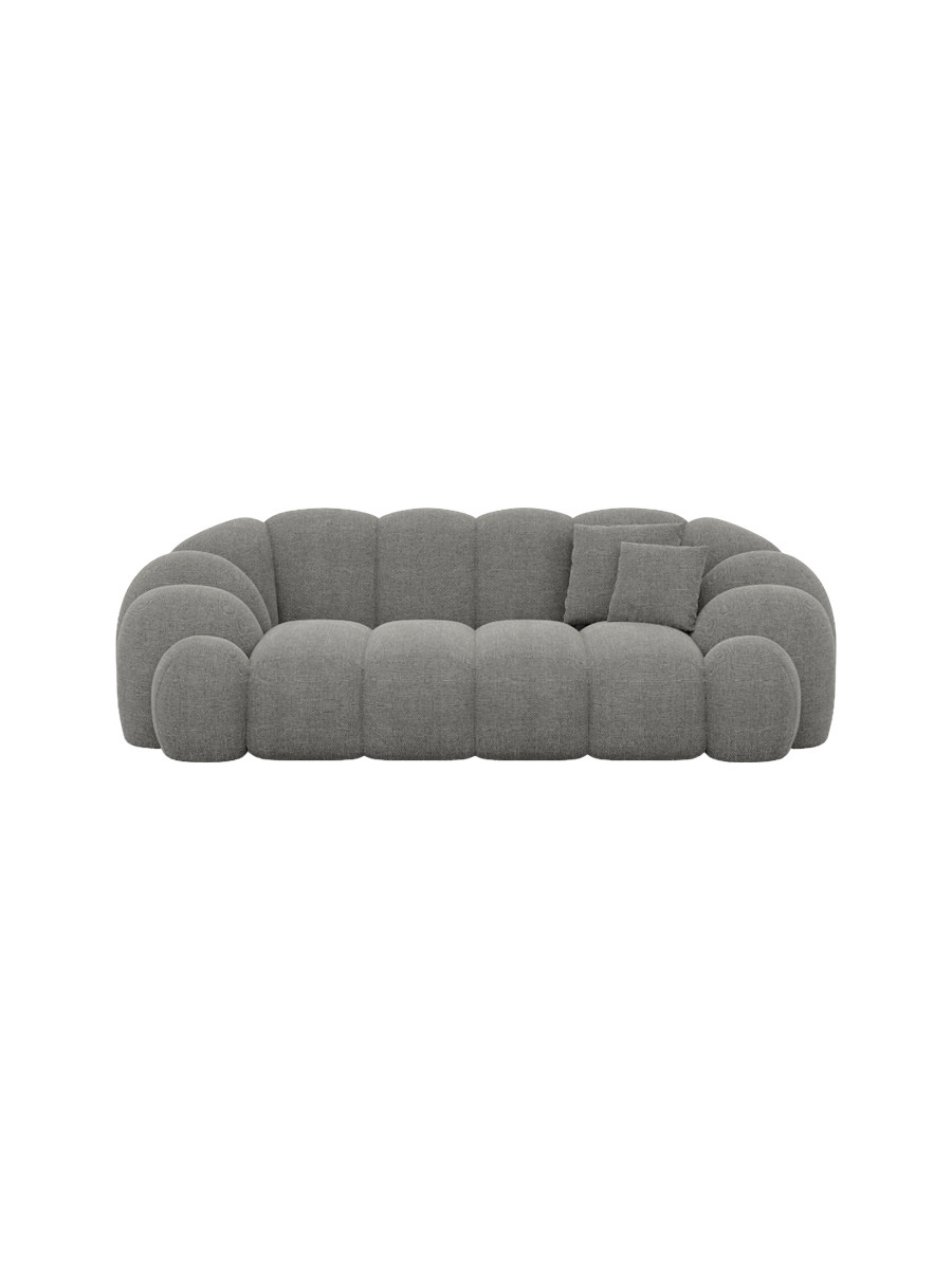 
2-Sitzer Design Sofa „Solea“ mit Strukturstoff-Bezug - Strukturstoff Anthrazit