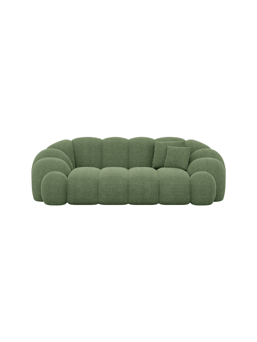 
2-Sitzer Design Sofa „Solea“ mit Strukturstoff-Bezug - Strukturstoff Anthrazit