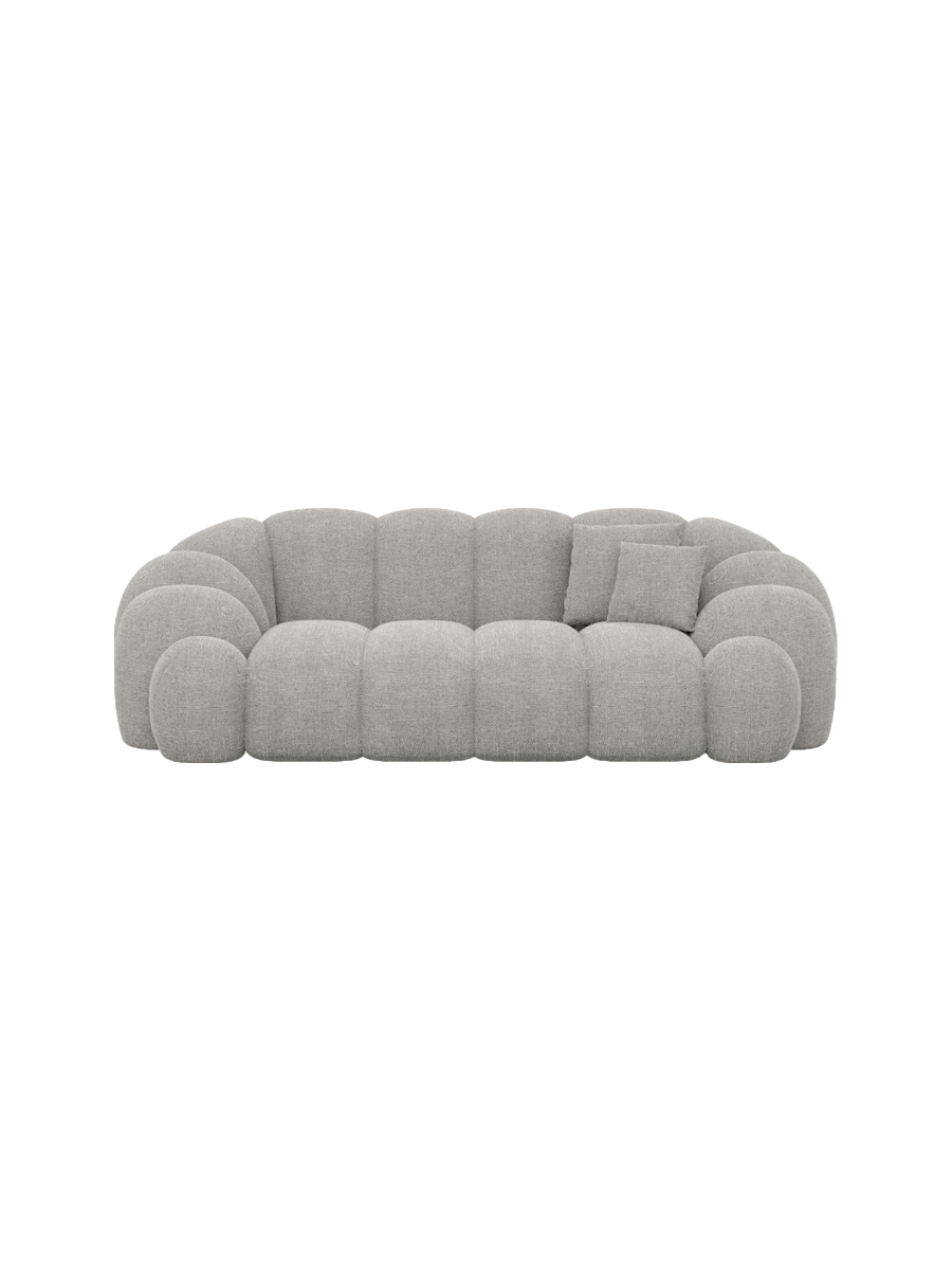 
2-Sitzer Design Sofa „Solea“ mit Strukturstoff-Bezug - Strukturstoff Anthrazit