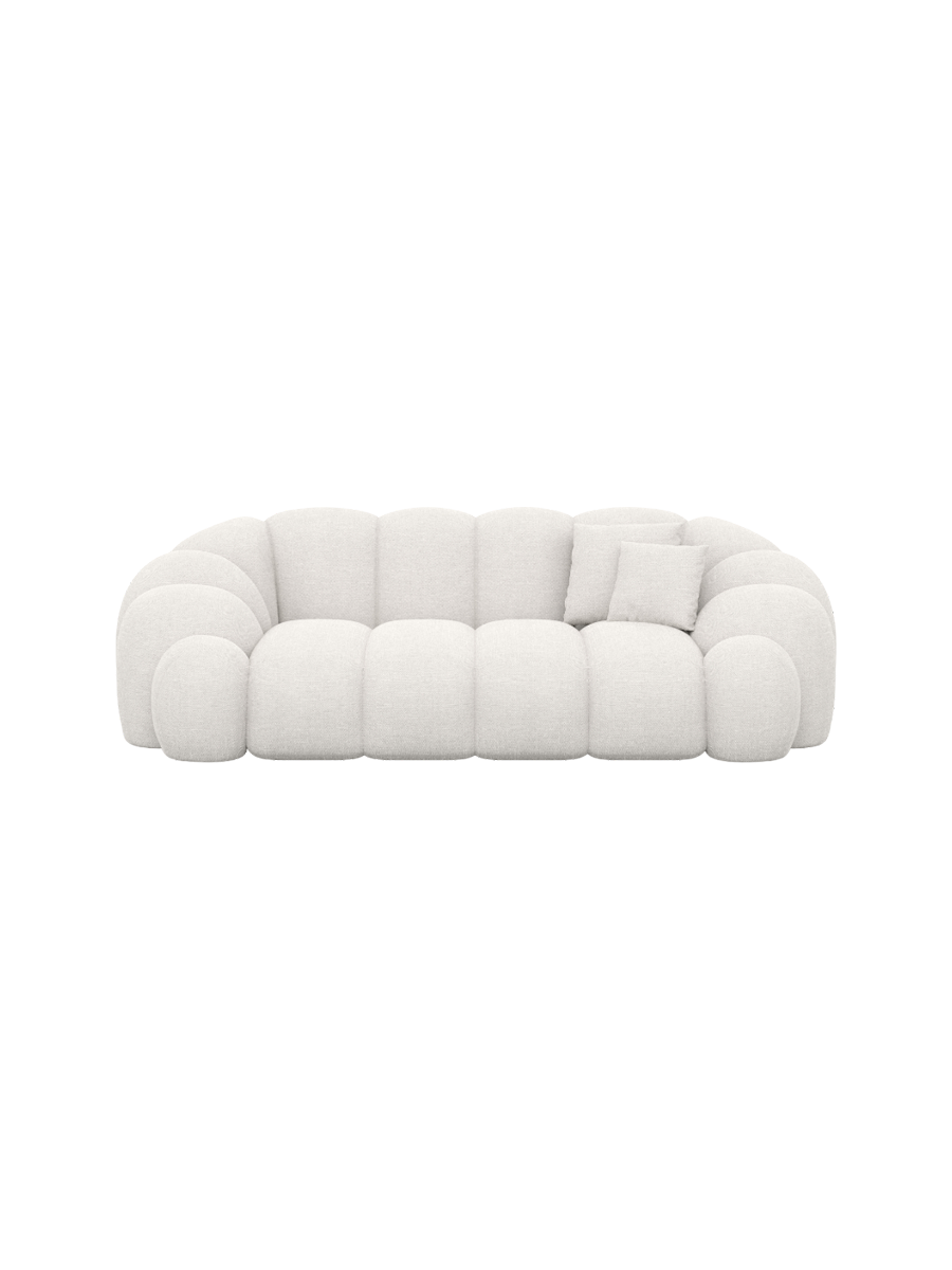 
2-Sitzer Design Sofa „Solea“ mit Strukturstoff-Bezug - Strukturstoff Anthrazit