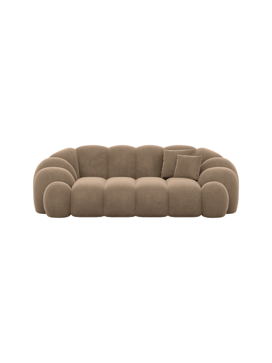 
2-Sitzer Design Sofa „Solea“ mit Samtbezug - Samtbezug Königsblau